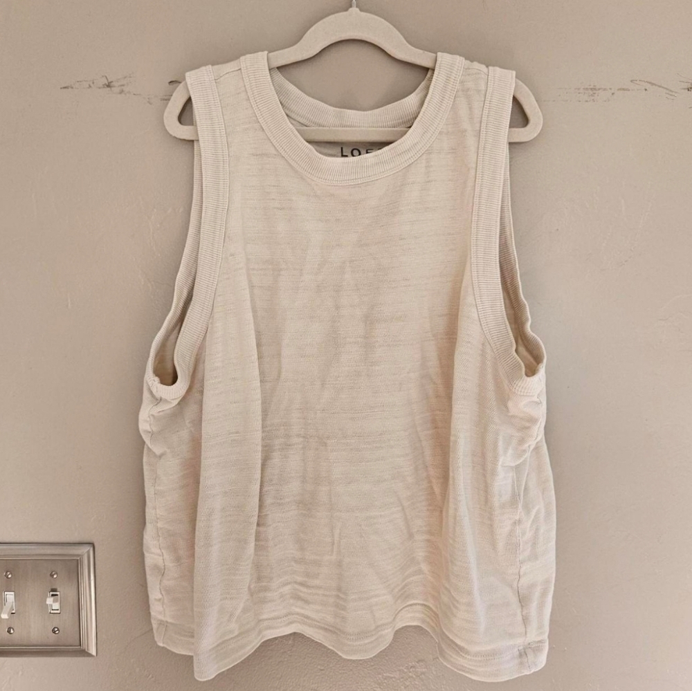 Loft Soft Cream Tank Top Size Large